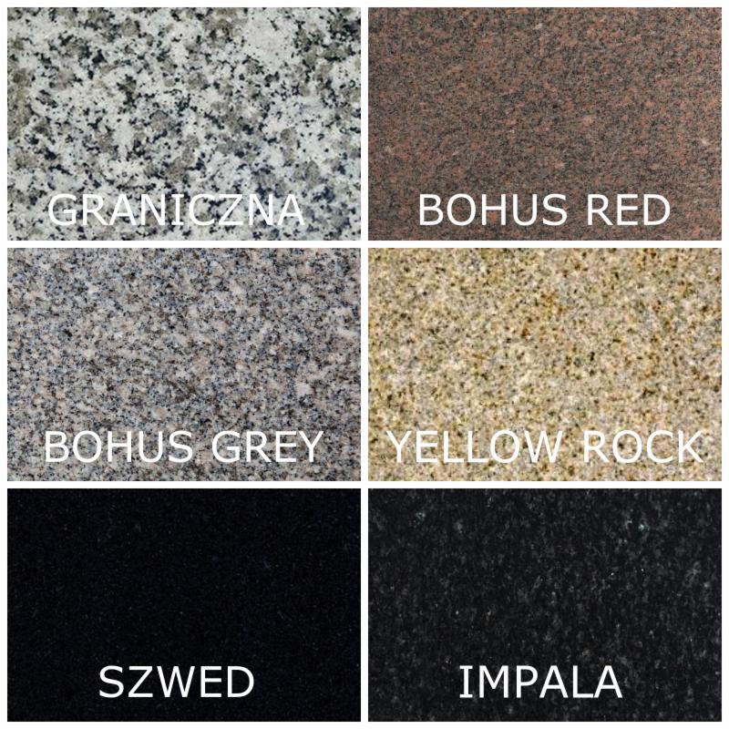 Przykładowe granity na parapety