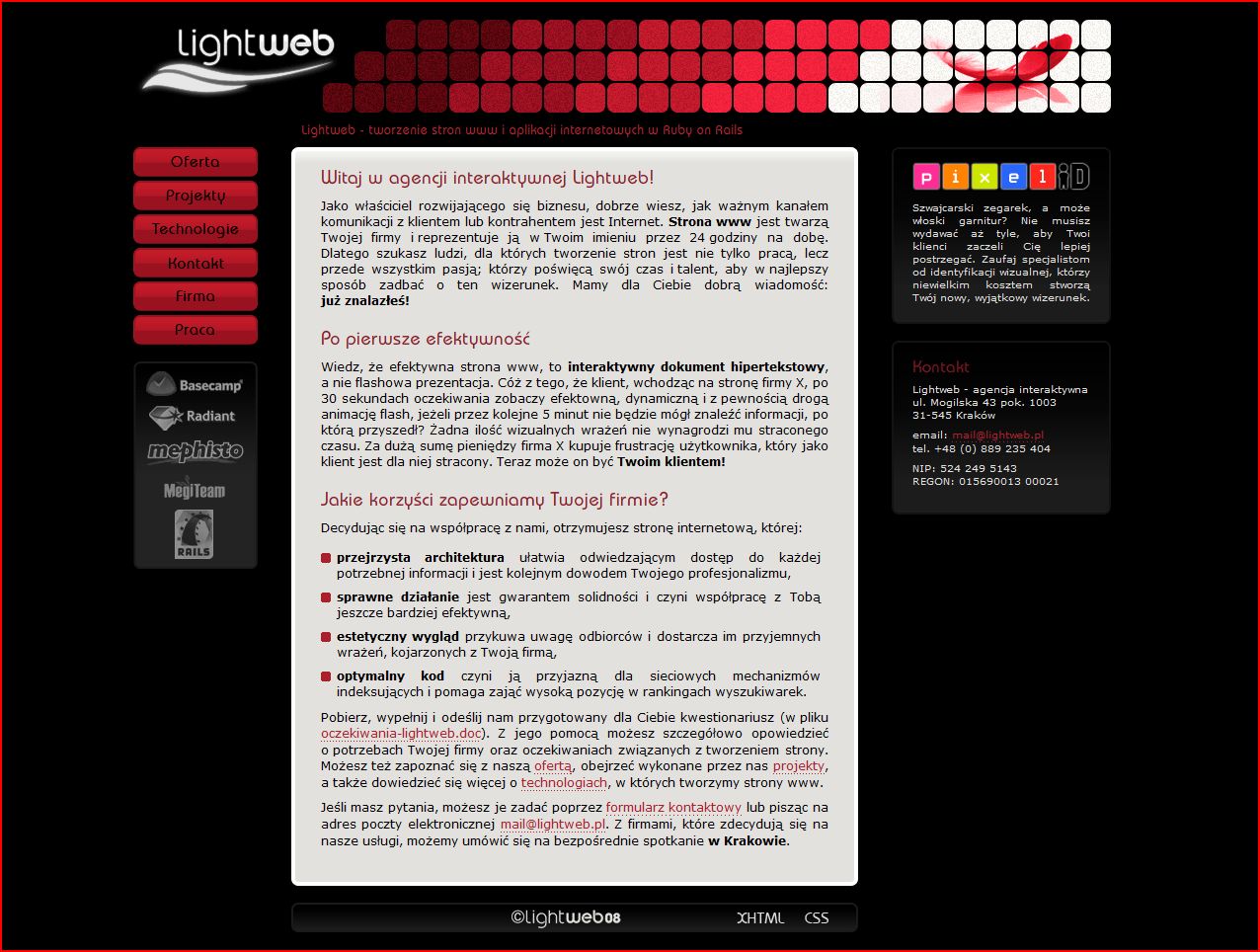 Lightweb – Tworzenie stron www, CMS, aplikacje internetowe