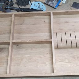 Szuflada na noże i sztućce z naturalnego dębu