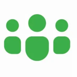 Zielony piktogram przedstawiający trzy sylwetki osób, symbolizujący zespół lub grupę, na białym tle.