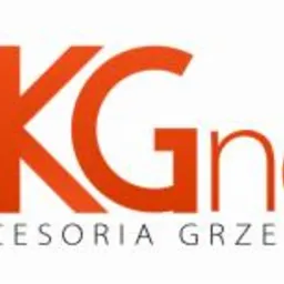 Pomarańczowe logo KGnet z płomieniami po lewej stronie, pod spodem napis 'AKCESORIA GRZEWCZE'.
