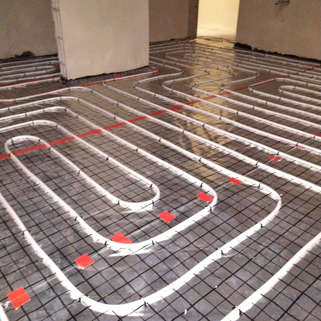 Ogrzewanie podłogowe.