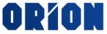 Niebieskie logo firmy 'ORION' na białym tle.