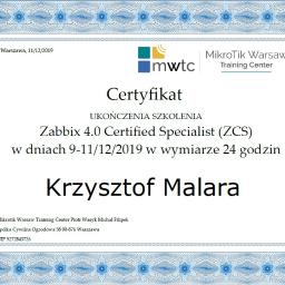 Certfikat mwtc Zabbix 4.0
