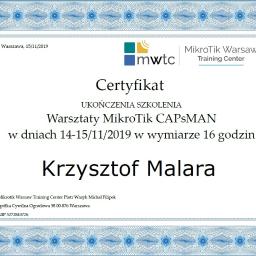 Certyfikat mikrotik capsman