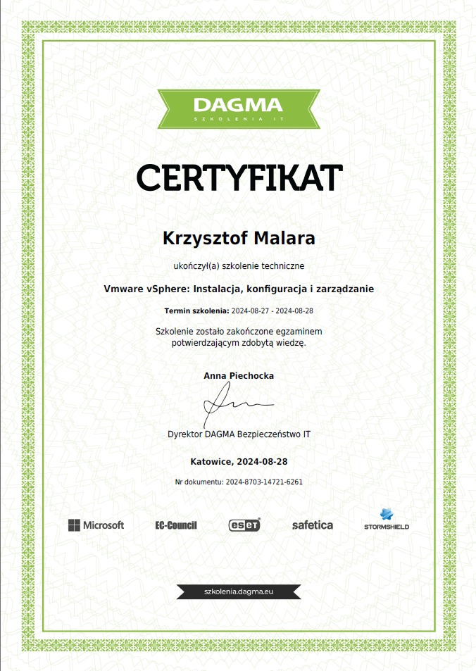 Vmware vSphere: Instalacja, konfiguracja i zarządzanie