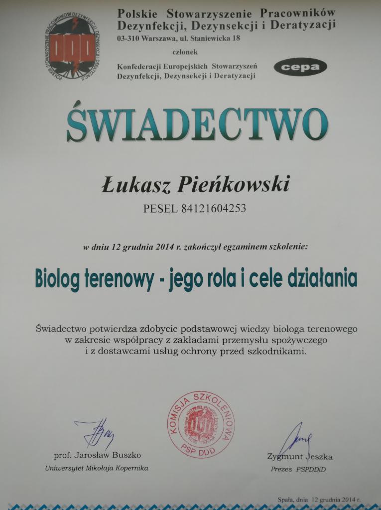 certyfikaty wyszkolenie najwyższa jakość
