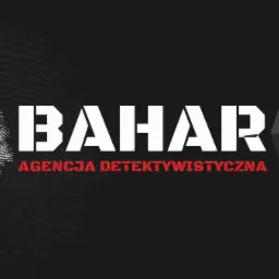 Logo agencji z odciskiem palca, nazwą 'BAHAR' i adresem strony internetowej.