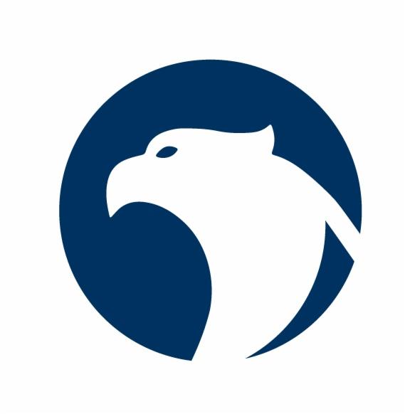 Logo przedstawiające białego orła w granatowym okręgu.