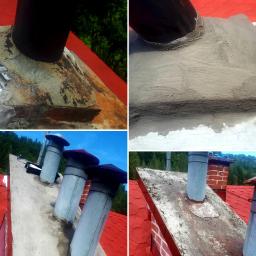 Renowacja dachu z gontu bitumicznego , 
 gominów , itd