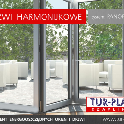 Produkujemy aluminiowe drzwi harmonijkowe na bazie systemu panorama