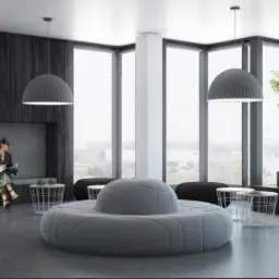 Aranżacja strefy relaksu w budynku biurowym RPAI