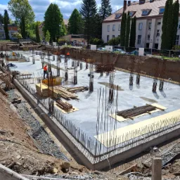 Budowa budynku wielorodzinnego 5500m2. w Jeleniej Górze - płyta fundamentowa