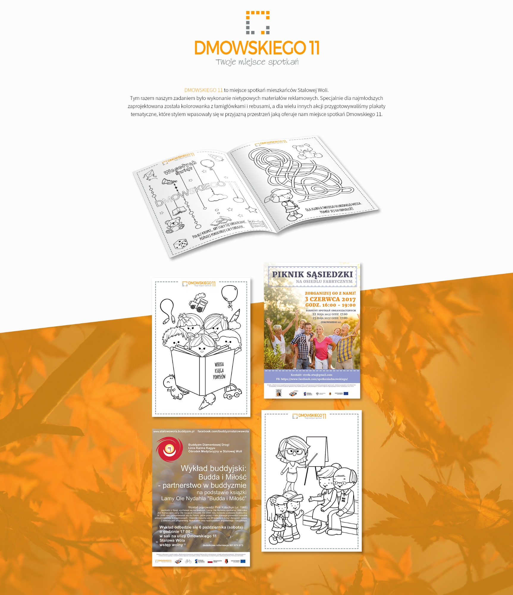 Projekt materiałów reklamowych dla Strefy Spotkań w Stalowej Woli