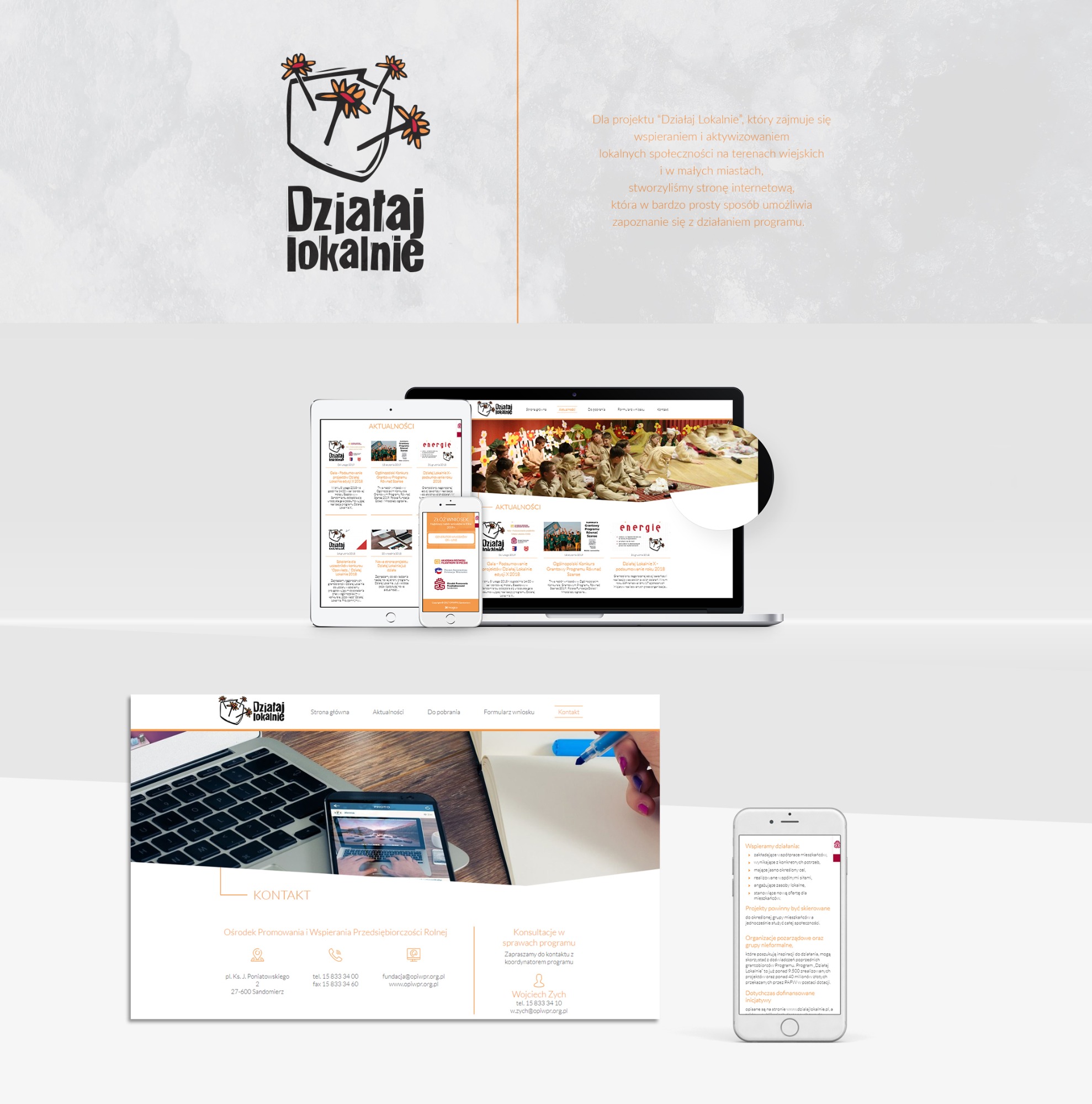 Stworzenie nowej strony internetowej dla projektu Działaj Lokalnie