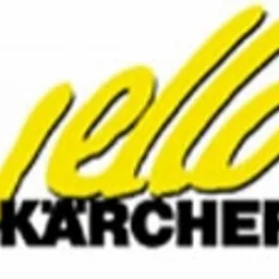 Żółte logo firmy Yello K'ARCHER na białym tle.