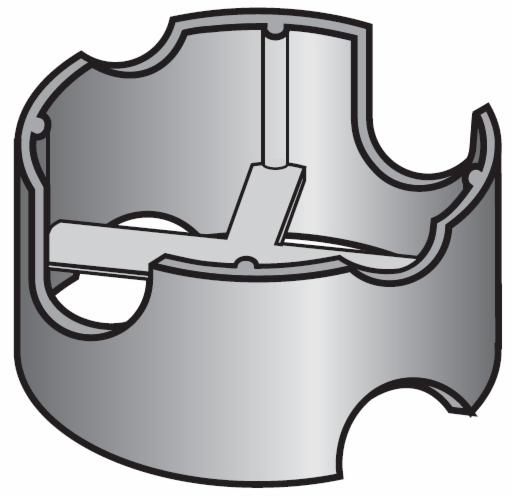 Szary, przekrojowy schemat prefabrykatu betonowego z wewnętrzną konstrukcją wzmacniającą.