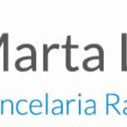 Logo Kancelarii Radcy Prawnego Marta Lampart: niebieski kwadrat z białą literą M i dopiskiem Kancelaria Radcy Prawnego.