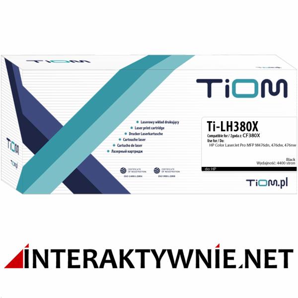 Pudełko z tonerem laserowym Ti-LH380X, kompatybilnym z drukarkami HP Color LaserJet Pro MFP M476dn, 476dw, 476nw, o wydajności 4400 stron.