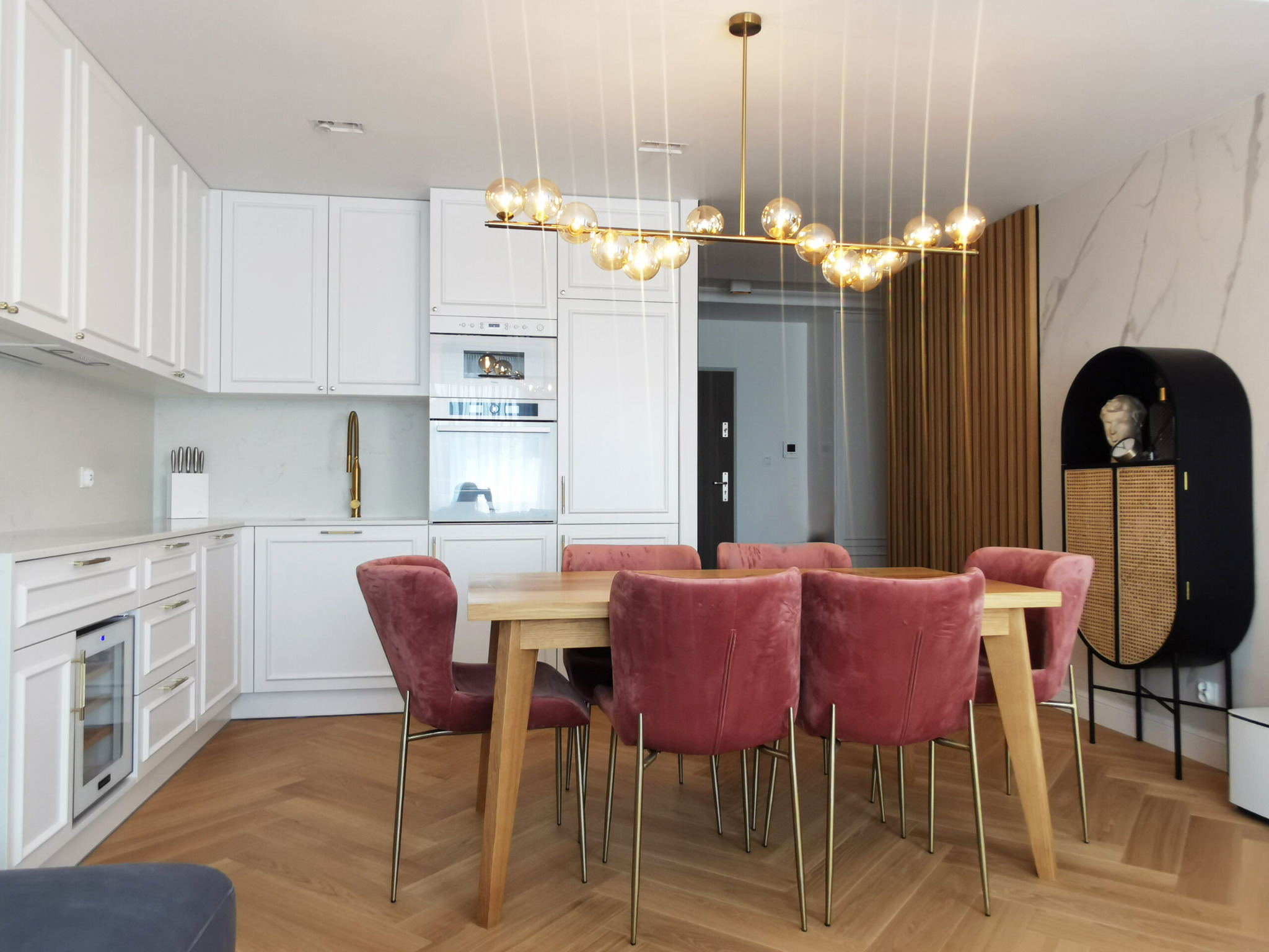 Salon z aneksem kuchennym, Gdańsk