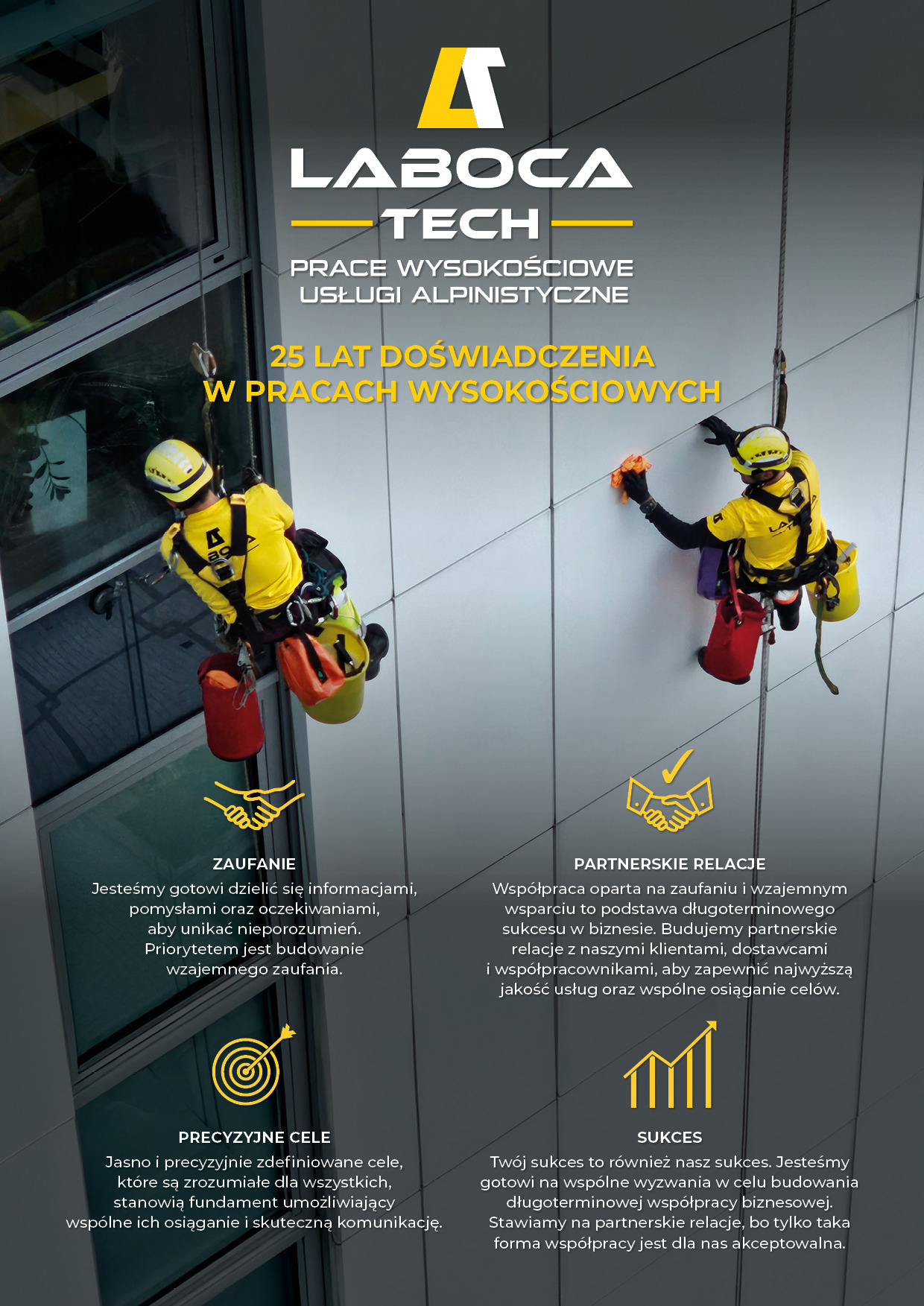 Prace Wysokościowe, usługi alpinistyczne