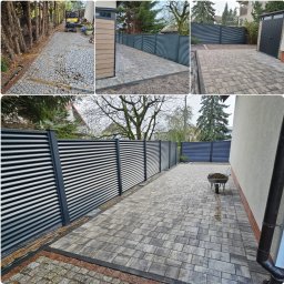 Garden Effect - Wykonanie pracy brukarskich wraz z montażem ogrodzenia i małej architektury.