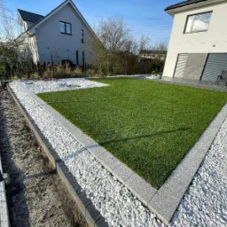 Wykonanie ogrodu od podstaw( przed przyjazdem były tylko chwasty i projekt).