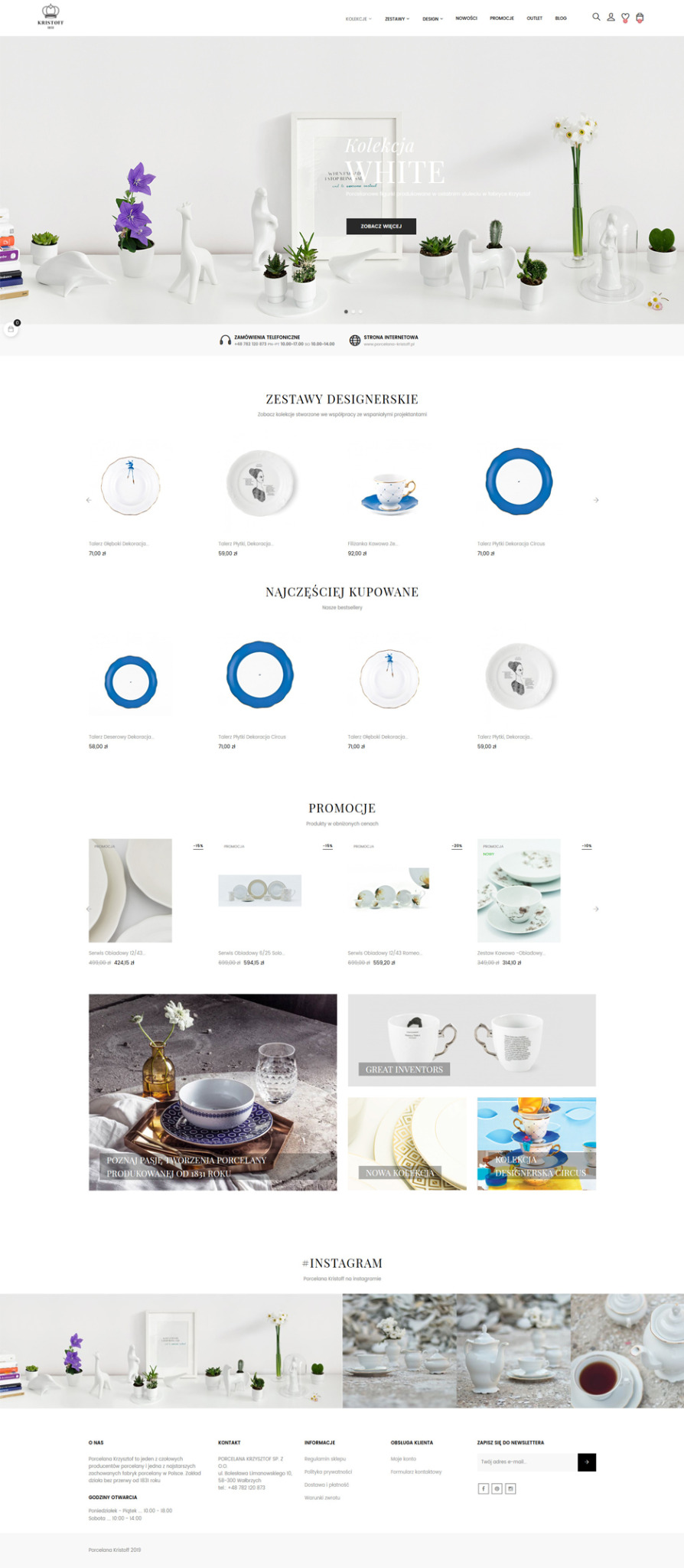 Sklep dla legendarnej fabryki porcelany 'Kristoff'.