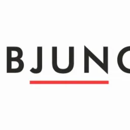 Logo firmy WebJungle z czarnym napisem i czerwoną poziomą linią pod literami JU.