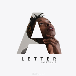 Mastio - Studio Graficzne - Portret kobiety wkomponowany w literę A na jasnoszarym tle, stylizowane ujęcie.