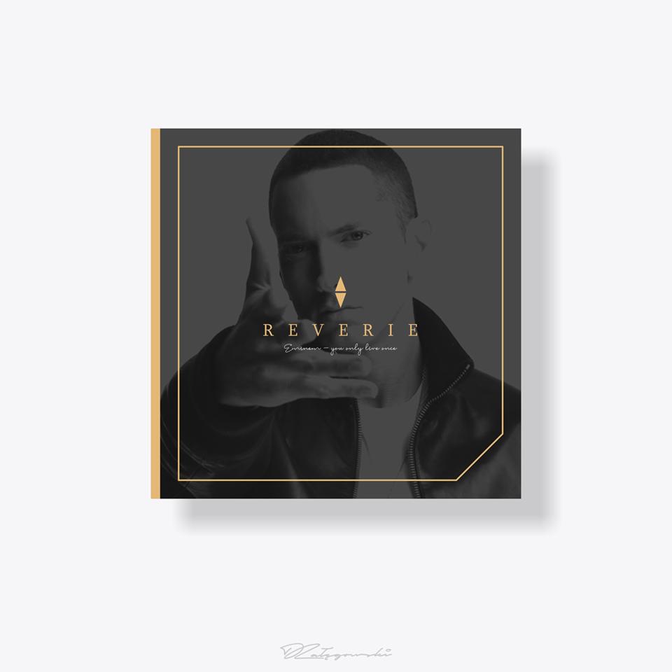 Kwadratowa okładka albumu Reverie z wizerunkiem artysty w ramce ze złotym obramowaniem na szarym tle.
