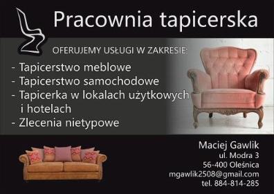 Maciej Gawlik - Tapicer Oleśnica