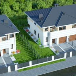 Inwestycja mieszkań w zabudowie bliźniaczej w miejscowości Grabówka woj. Podlaskie zaprojektowana przez M2ACH.
