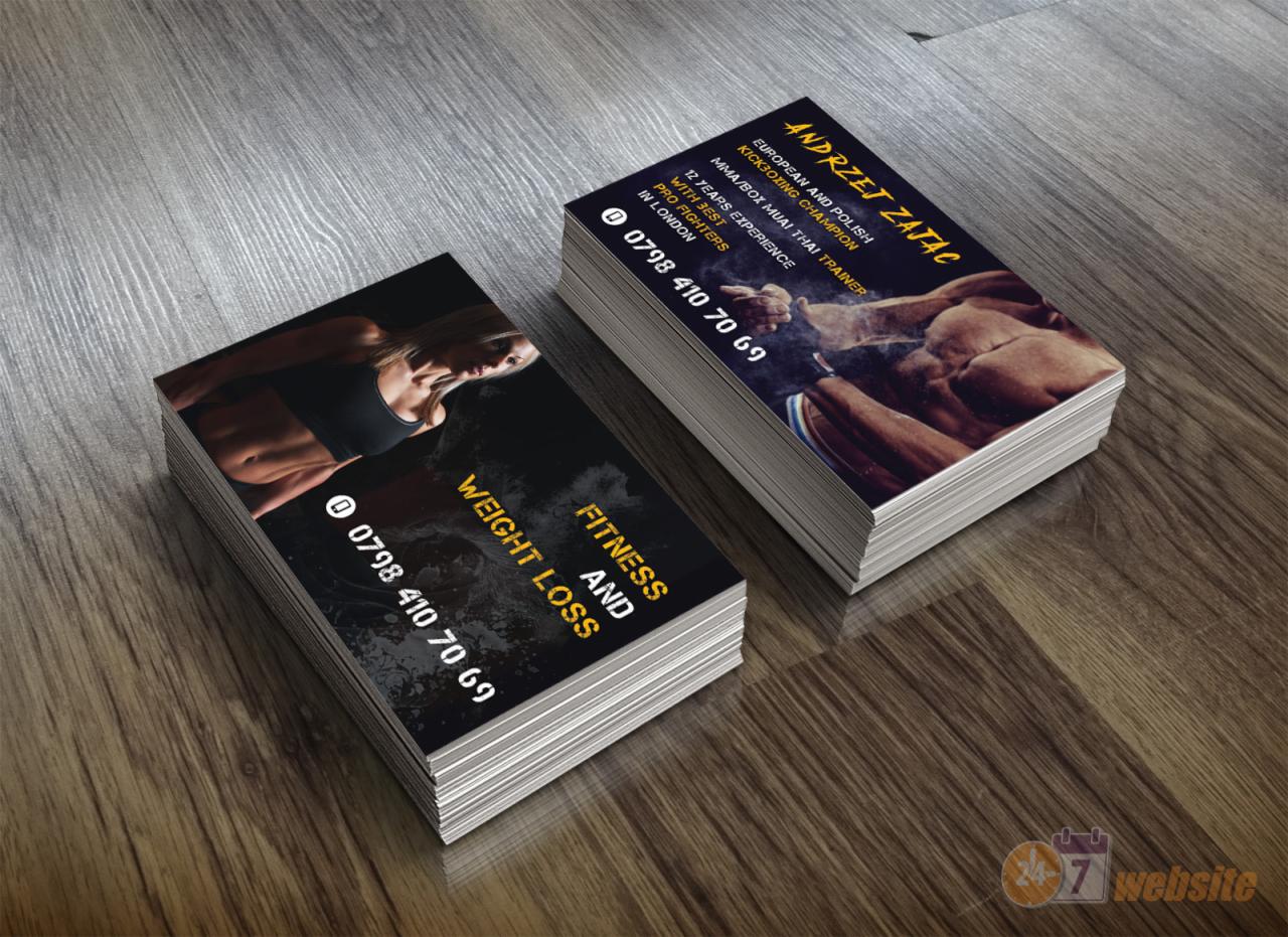 Wizytówki dla trenera MMA