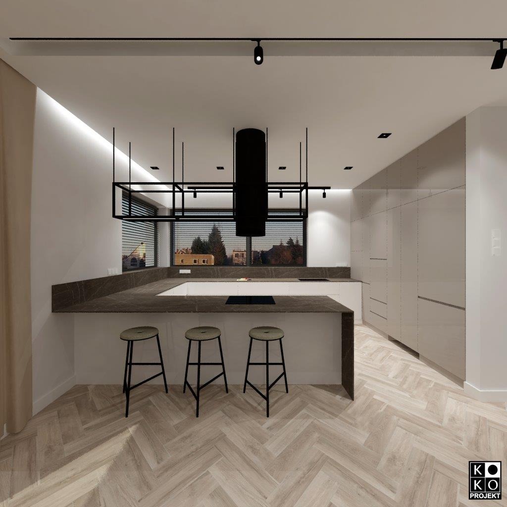 2021_04_projekt domu w Mierzynie - kuchnia