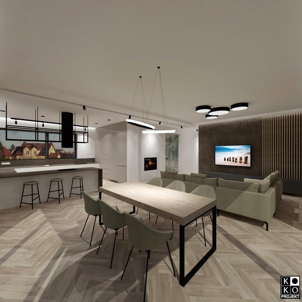 2021_04_projekt domu w Mierzynie - salon