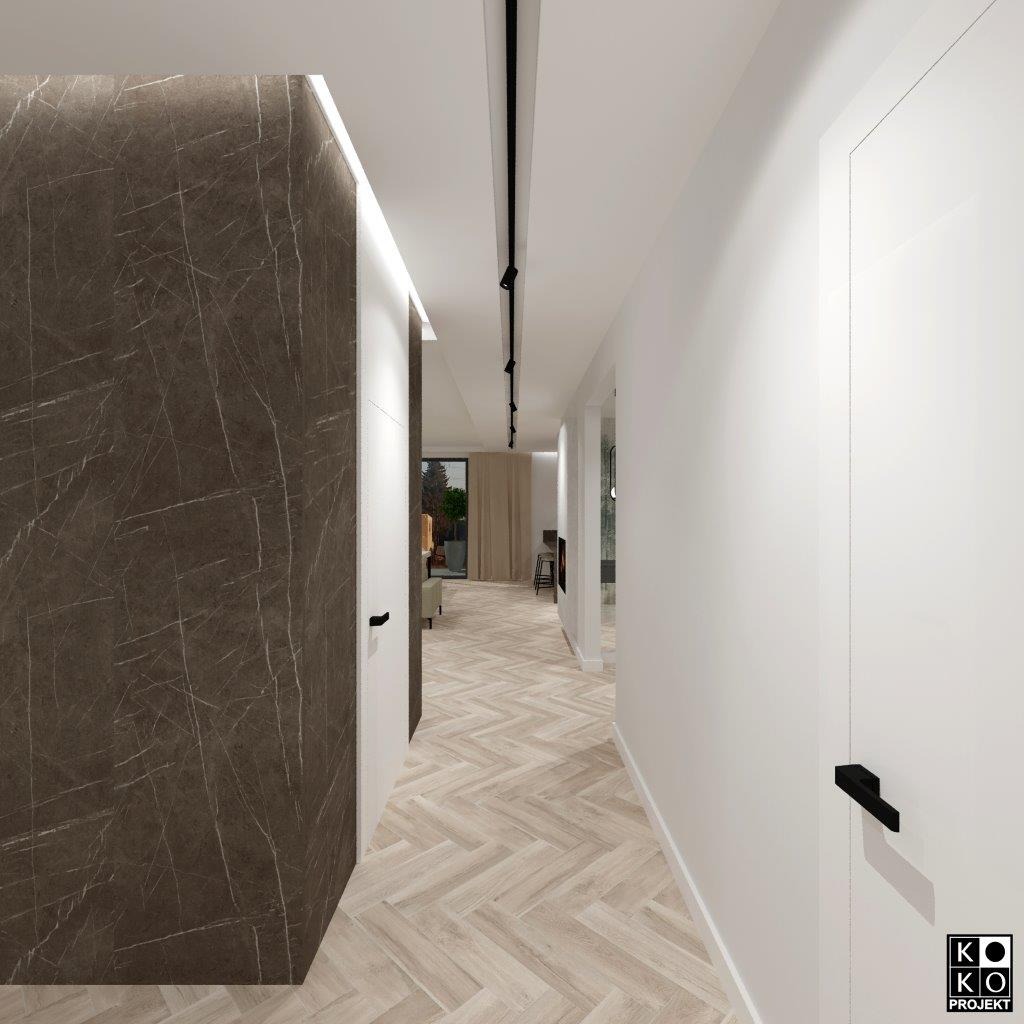 2021_04_projekt domu w Mierzynie - korytarz