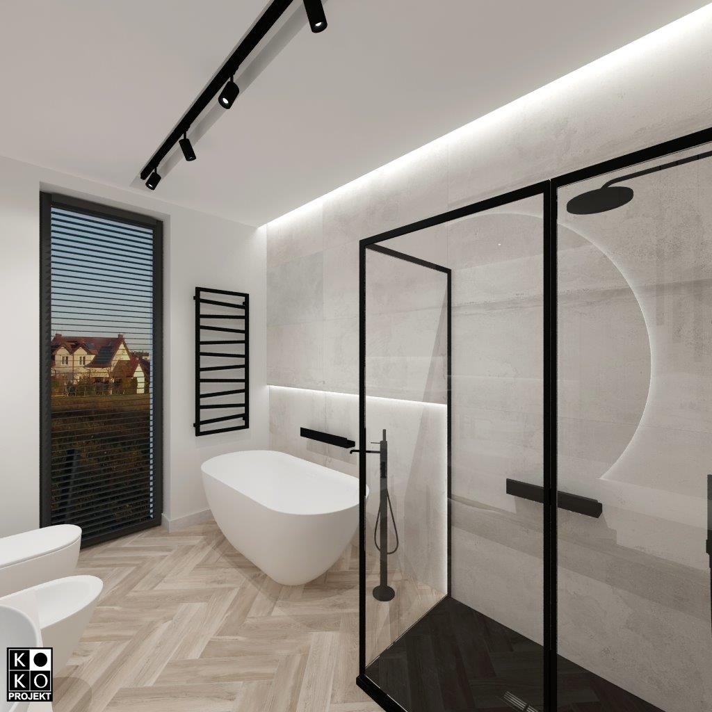 2021_04_projekt domu w Mierzynie - łazienka nr 1