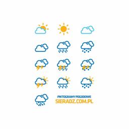 Piktogramy pogodowe dla portalu sieradz.com