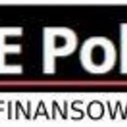 Logo firmy OLSE Polska oferującej obsługę finansowo-prawną, czarne tło, biały tekst, czerwona kropka i linia.