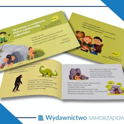 WYDAWNICTWO SAMORZĄDOWE spółka z o.o. - Otwarta książka z ilustracjami dotyczącymi historii roślin i ich wpływu na rozwój człowieka, wydana przez Wydawnictwo Samorządowe i Zakłady Chemiczne Siarkopol Tarnobrzeg.