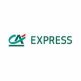 Zielono-czerwone logo CA Express na białym tle.