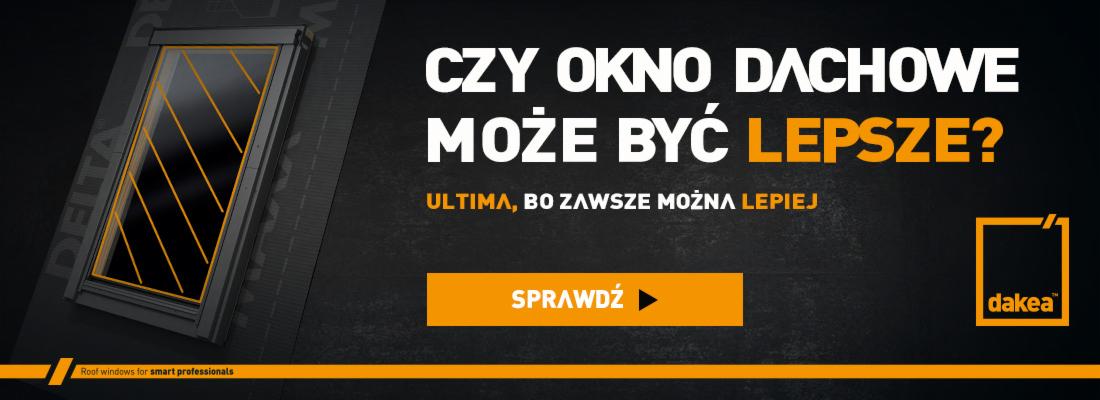 Reklama okna dachowego Dakea z tekstem 'Czy okno dachowe może być lepsze?'