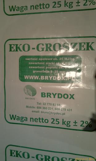 EKOGROSZEK workowany po 25kg