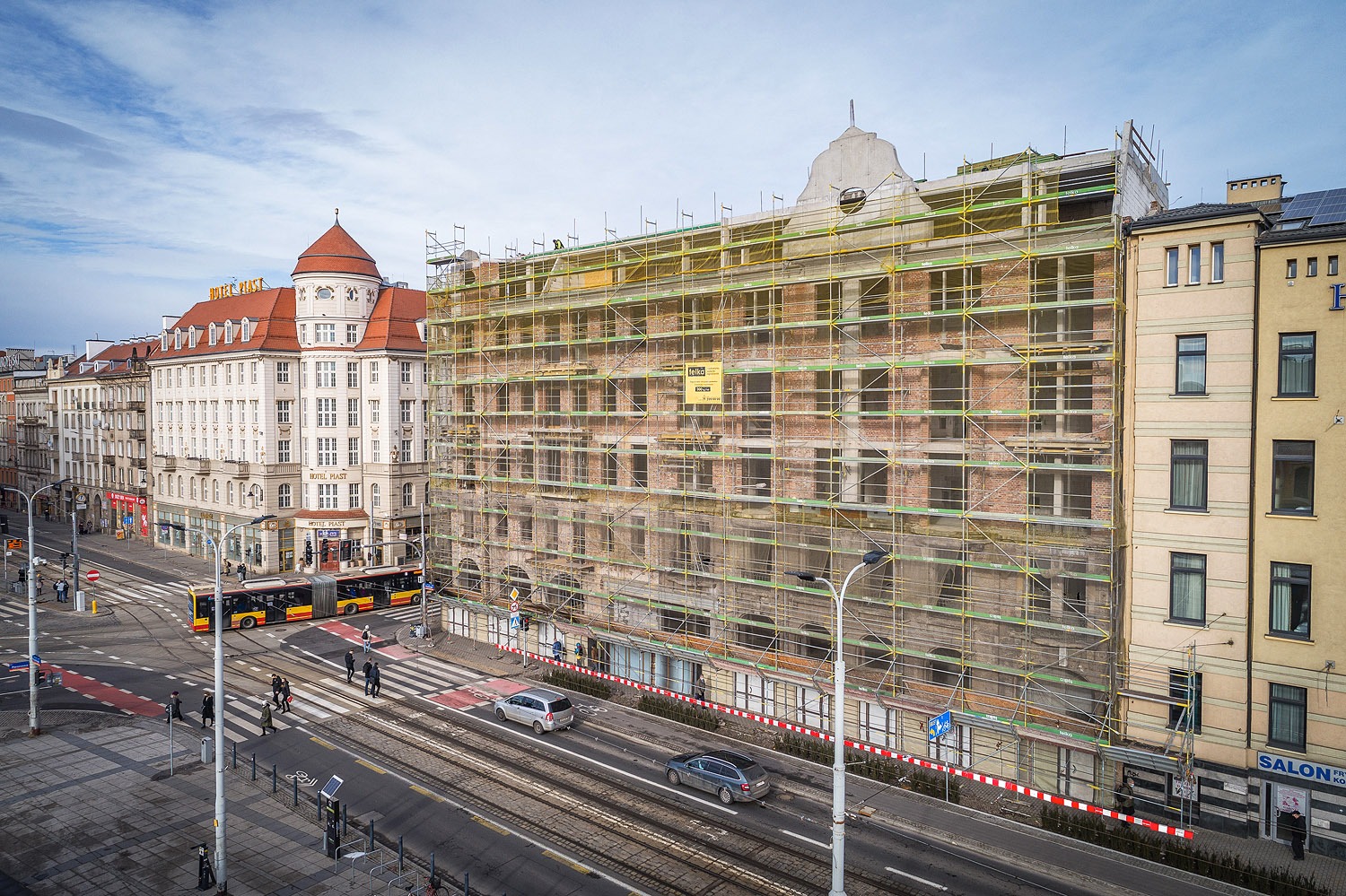 Jedna z nadzorowanych inwestycji jako inspektor nadzoru - hotel 4****, centrum Wrocławia