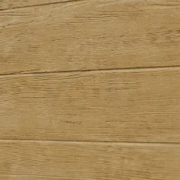 Jasnobrązowa elewacja imitująca drewno z wyraźną strukturą słojów.