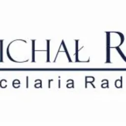 Logo Kancelarii Radcy Prawnego Michała Rygielskiego z inicjałami MR w granatowym kwadracie.
