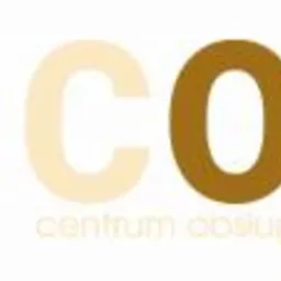 Logo firmy COB Centrum Obsługi Biznesu w odcieniach beżu i brązu, z abstrakcyjnym symbolem graficznym po lewej stronie.