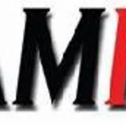 Logo firmy AMK z czarnymi literami A i M oraz czerwoną literą K na białym tle.