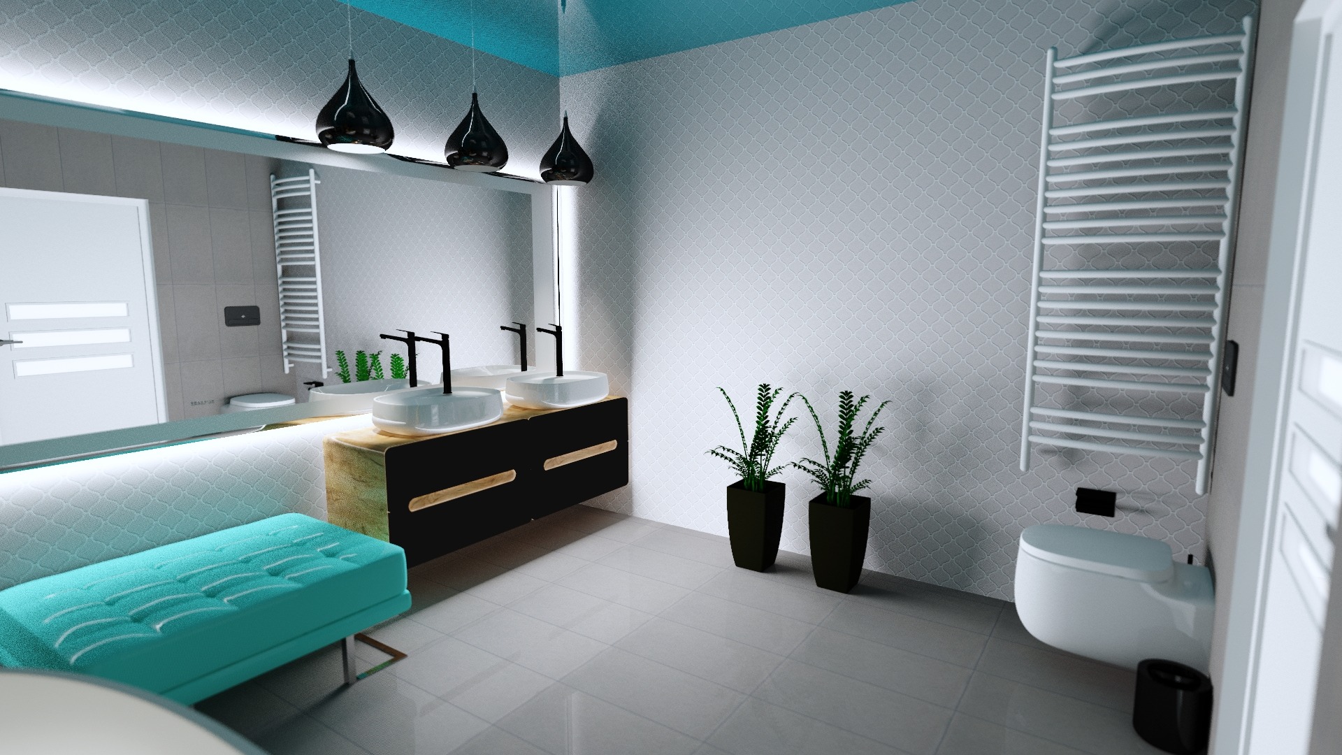 Przestronna łazienka